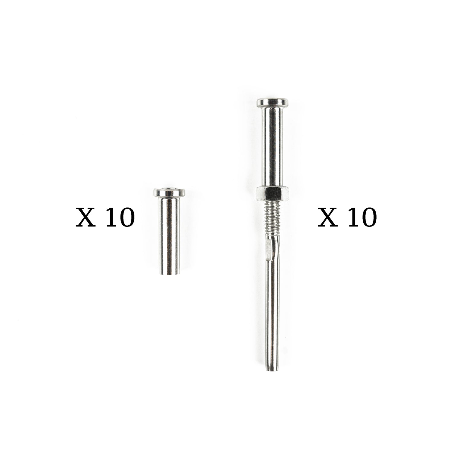 Invisible Turnbuckle Threaded Stud Hex Head (pack of 10)