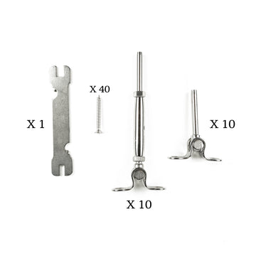 Stainless Steel 180 Degree Adjustable Stair Kit (pack of 10)
